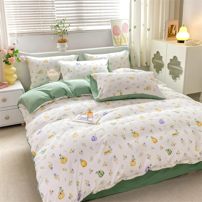 Housse De Couette Coton Citrouille