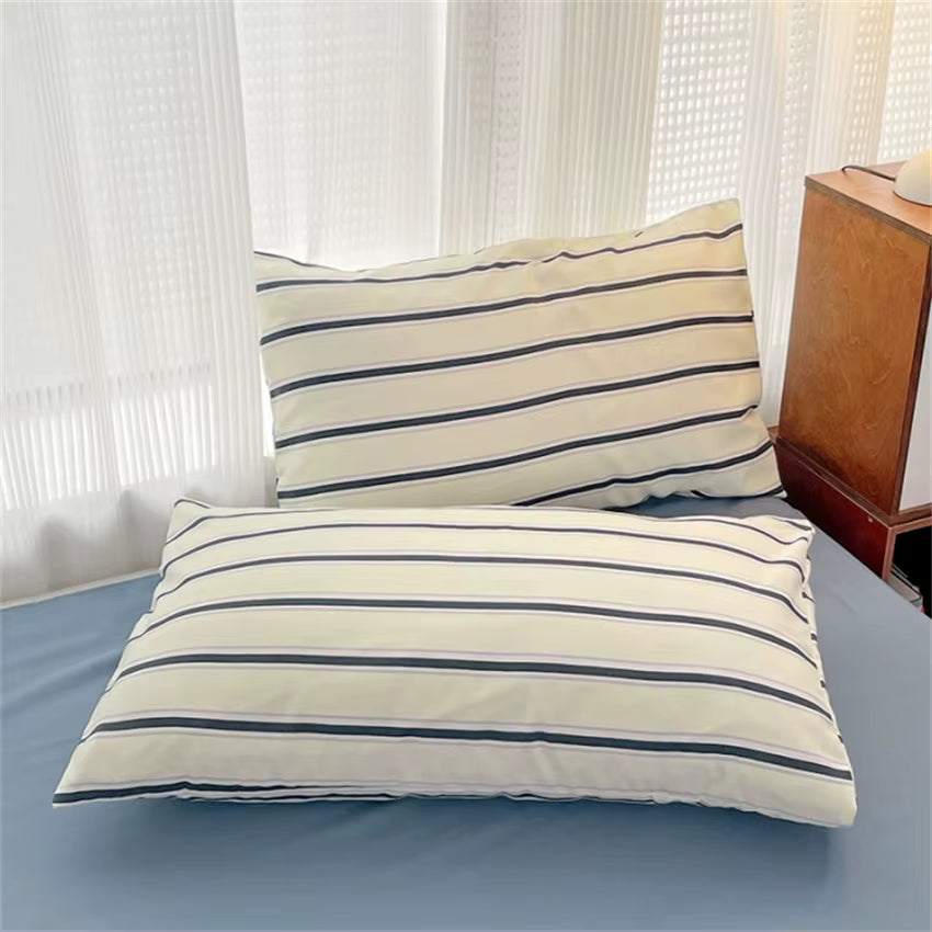 Housse De Couette Rayures Bleu