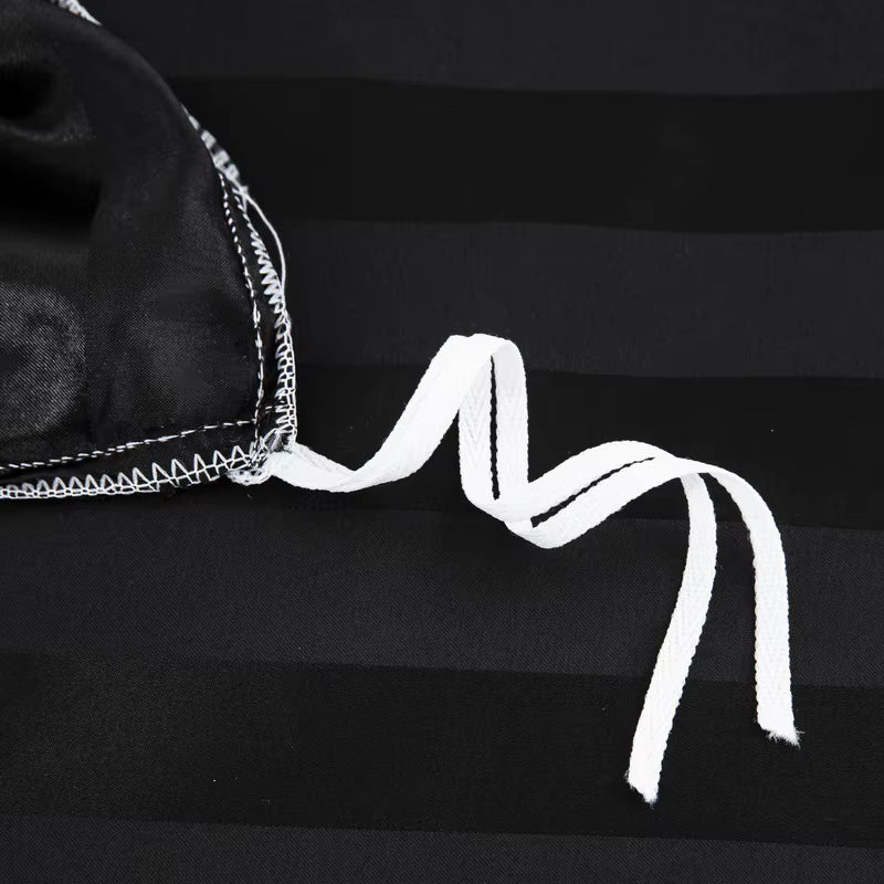 Housse De Couette Satin Noir Intemporel