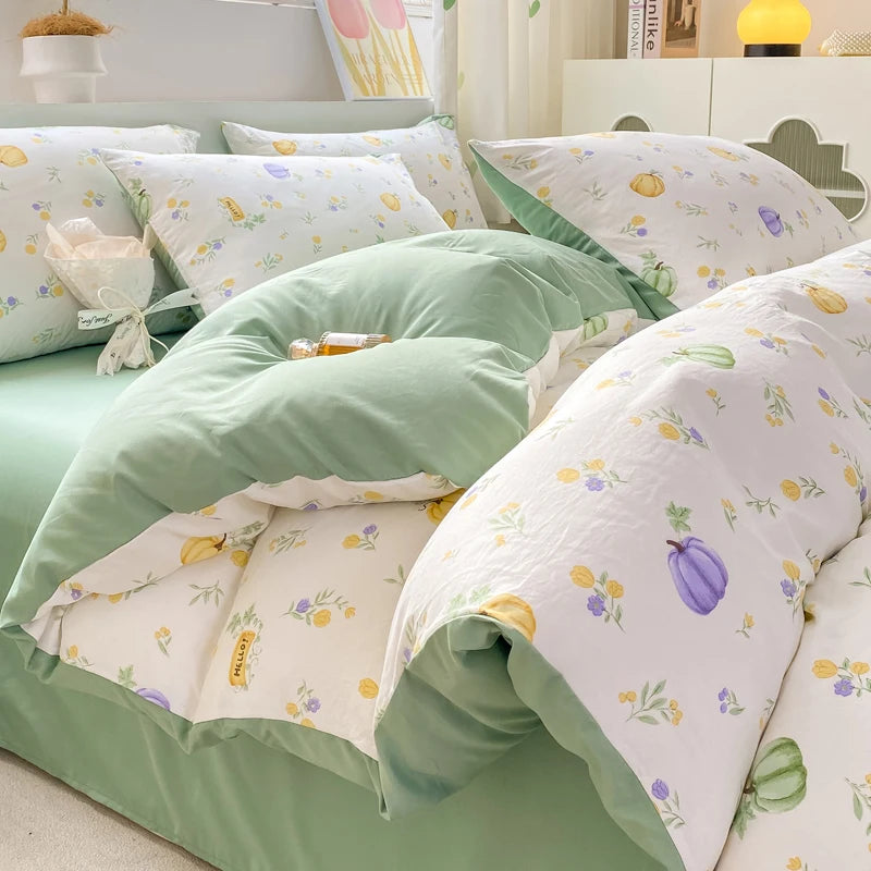Housse De Couette Coton Citrouille