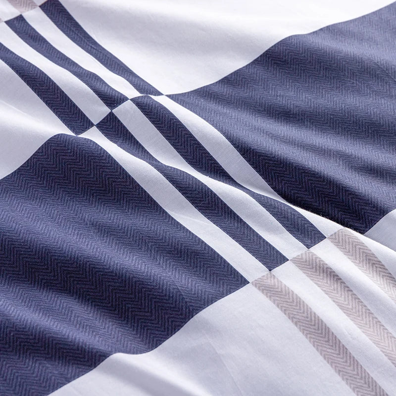 Housse De Couette Percale De Coton Rayures