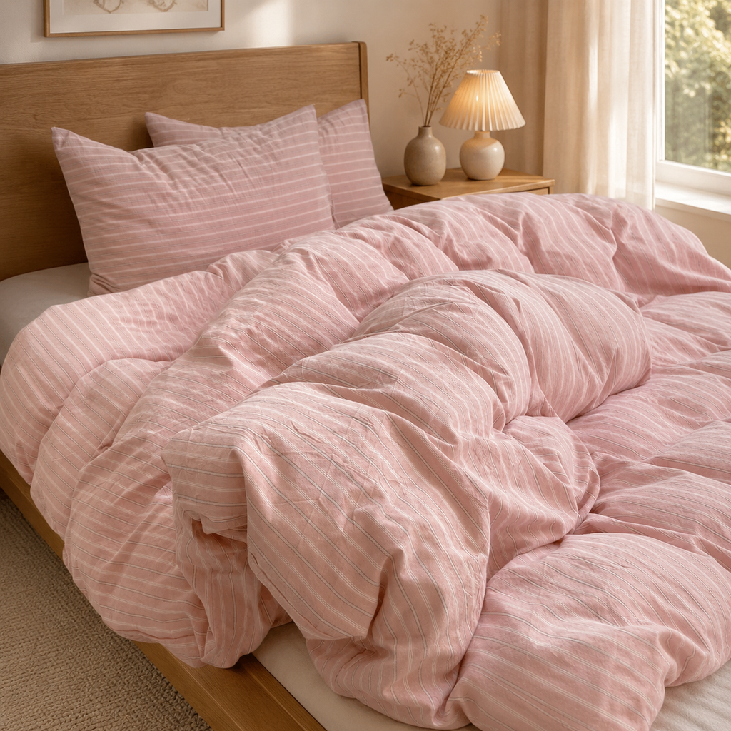 Housse De Couette Rayures Roses