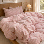 Housse De Couette Rayures Roses