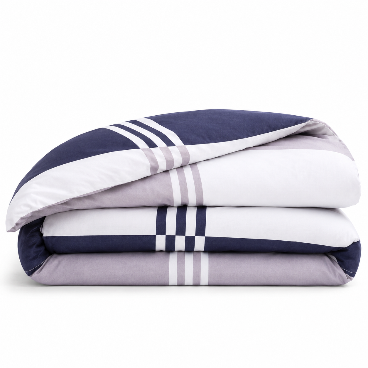 Housse De Couette Percale De Coton Rayures