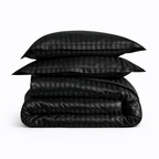 Housse De Couette Satin Noir Intemporel
