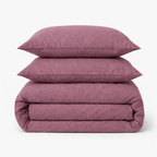 Housse De Couette Percale De Coton Violet Raisin