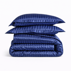 Housse De Couette Satin Bleu Marine