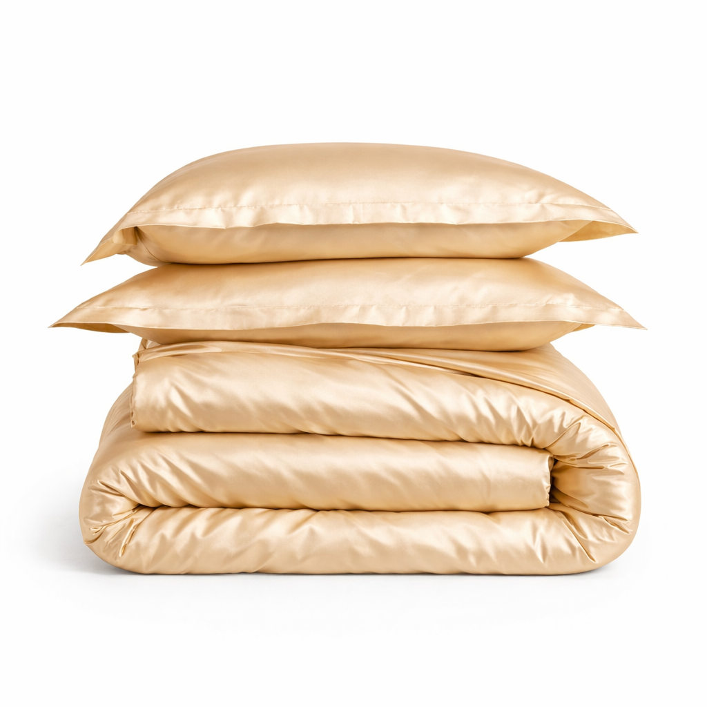 Housse De Couette Satin Doré Royal