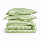 Housse De Couette Satin Vert Pistache
