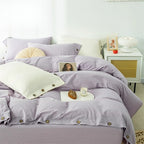 Housse De Couette Coton Violette