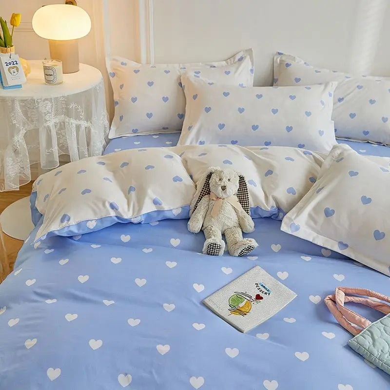 Housse De Couette Fille Bleu Océan