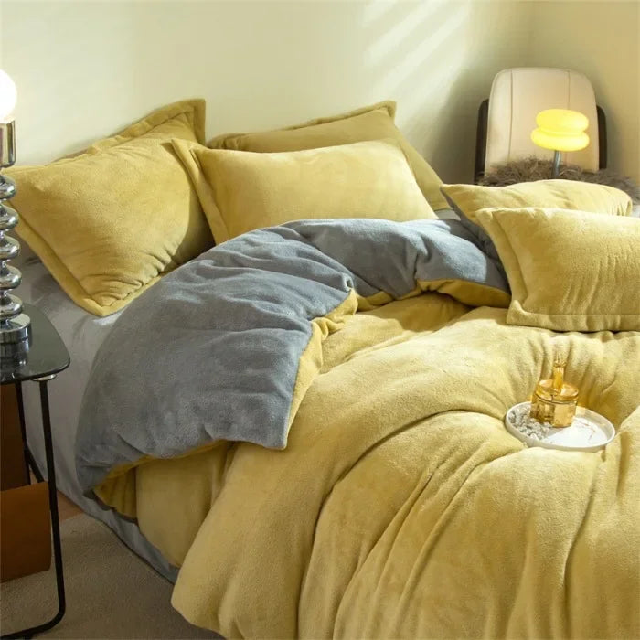 Housse De Couette Flanelle Miel 