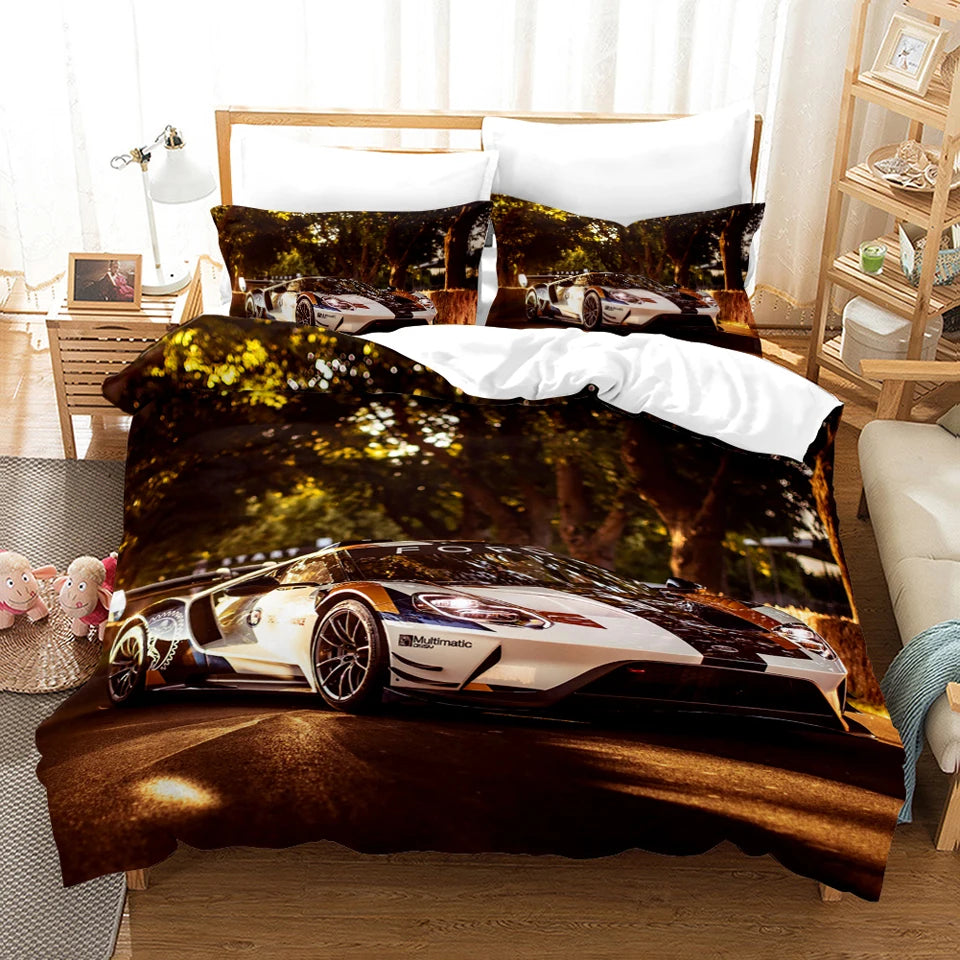 Housse De Couette Garçon Voiture Sportive 