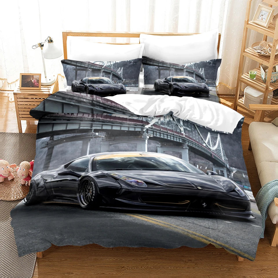 Housse De Couette Garçon Voiture Sportive Performante