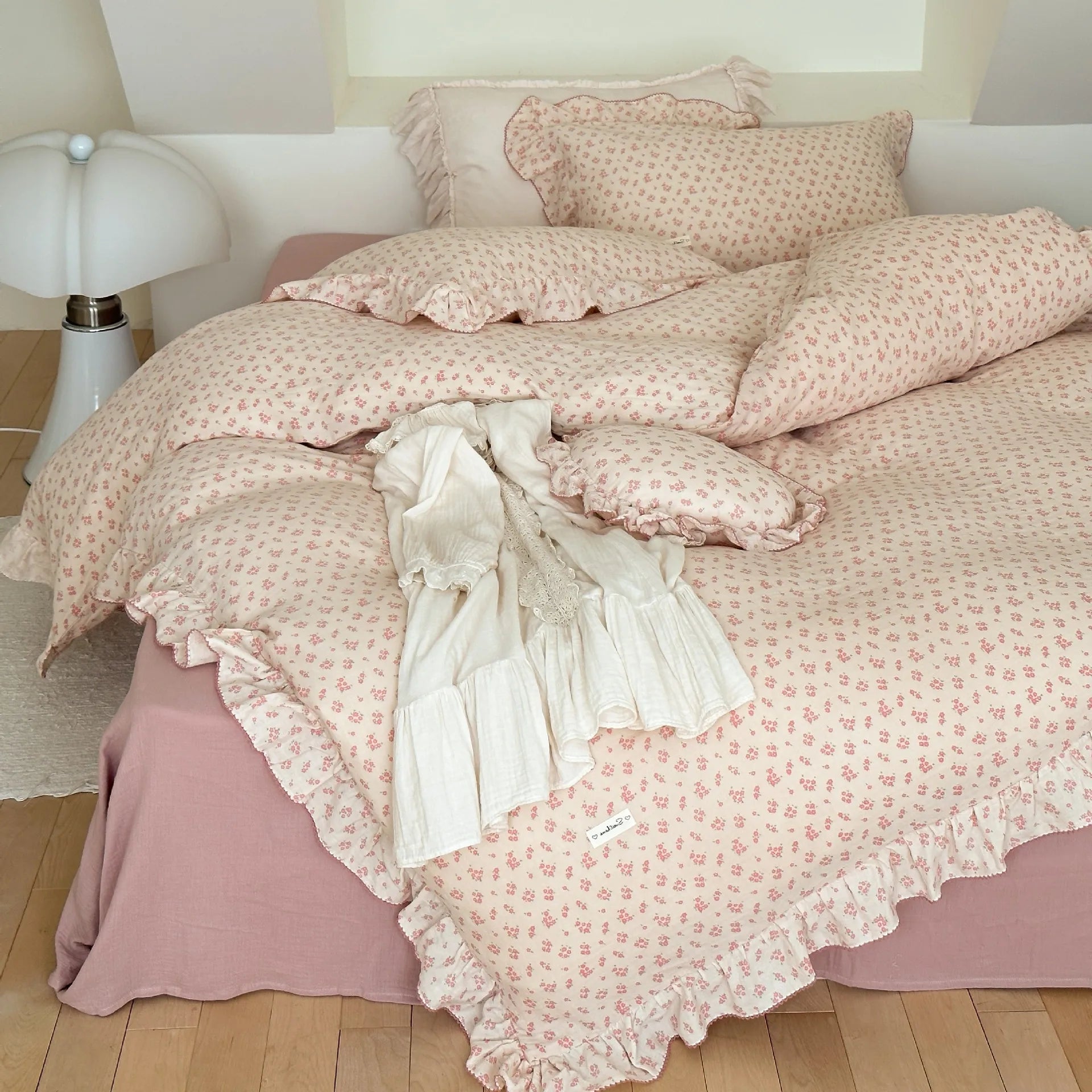 Housse De Couette Gaze De Coton Rose