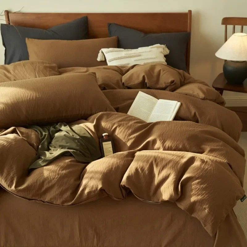 Housse De Couette Gaze De Coton Terracotta