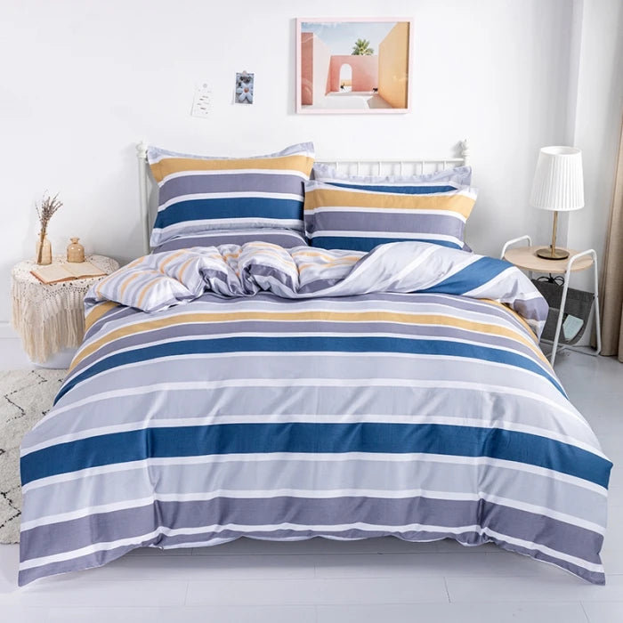 Housse De Couette Percale De Coton Lignes Verticales