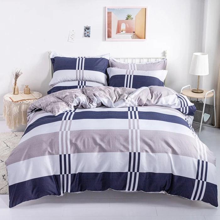 Housse De Couette Percale De Coton Rayures