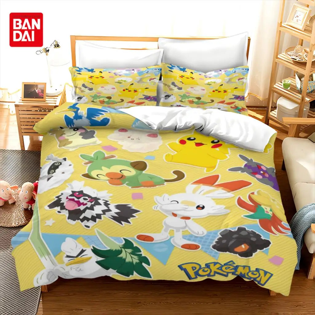 Housse De Couette Pokémon Pikachu Et Amis