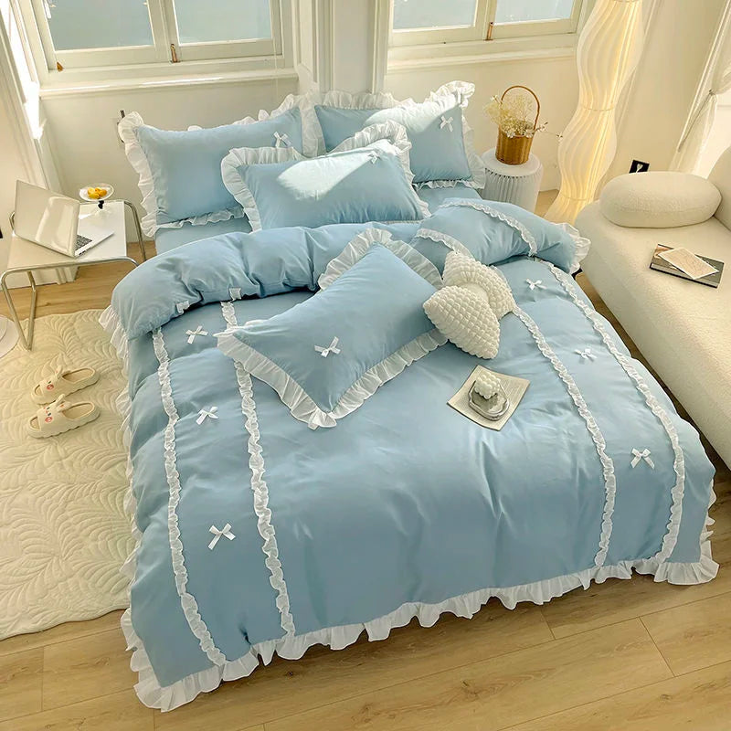 Housse De Couette Princesse Bleu Doux