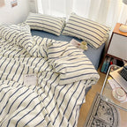 Housse De Couette Rayures Bleu