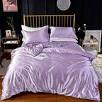 Housse De Couette Satin Lavande