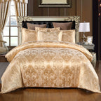Housse De Couette Satin Motif Géométrique