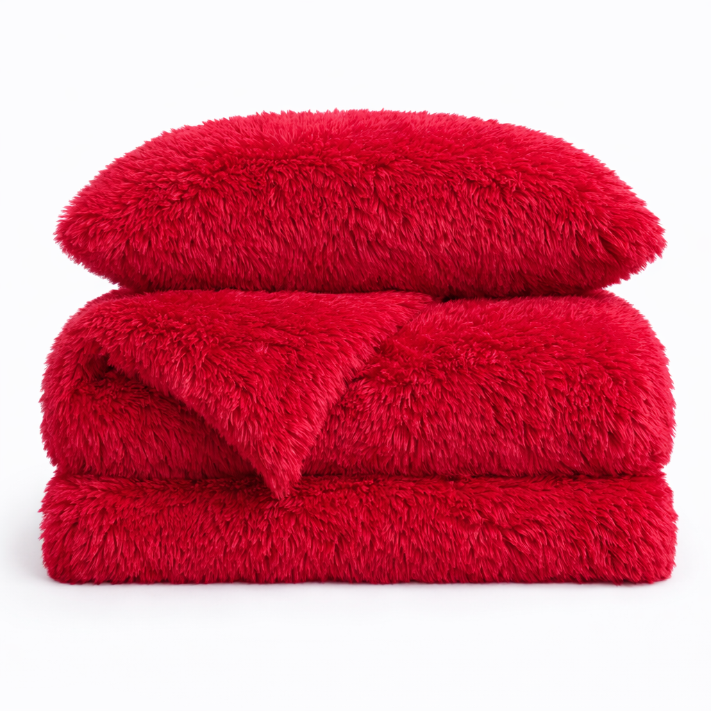Housse De Couette Fourrure Rouge