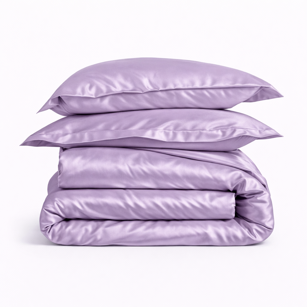Housse De Couette Satin Lavande
