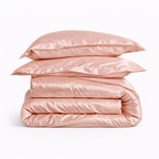 Housse De Couette Satin Rose Poudré Romantique