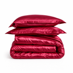 Housse De Couette Satin Rouge Bordeaux