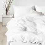Housse De Couette En Lin Blanc