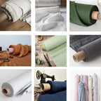 Housse De Couette En Lin Gris Naturel Boutons Bois