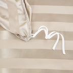 Housse De Couette En Satin Beige Doux Et Naturel
