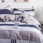 Housse De Couette Percale De Coton Rayures