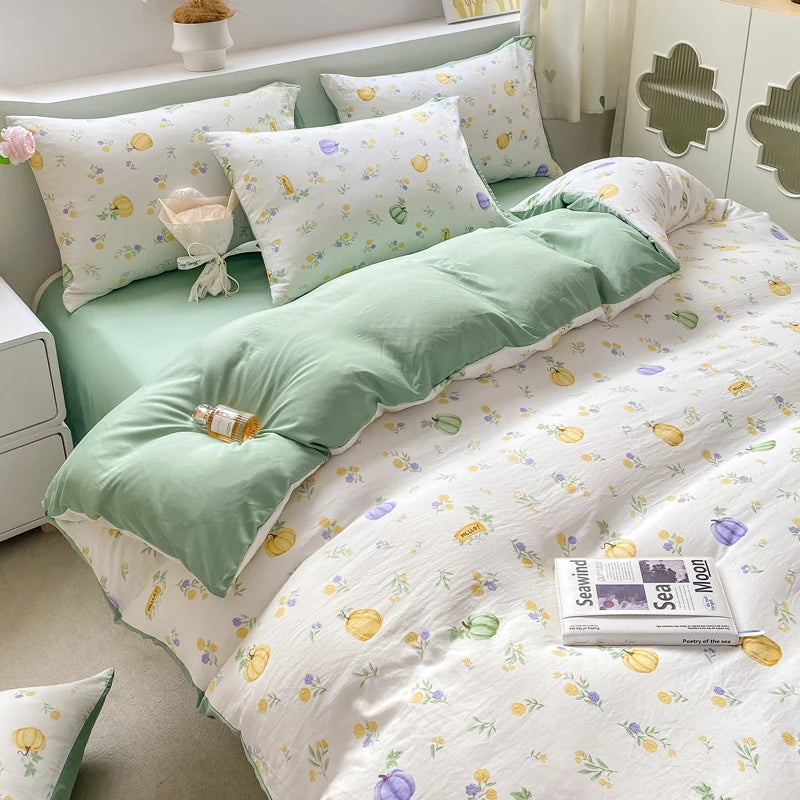 Housse De Couette Coton Citrouille