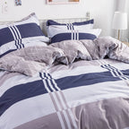 Housse De Couette Percale De Coton Rayures