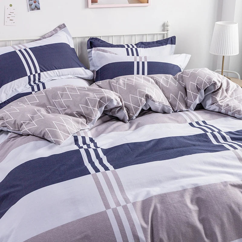 Housse De Couette Percale De Coton Rayures