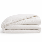 housse de couette coton blanche pliée