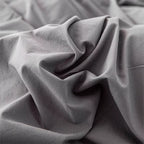 housse de couette coton grise, zoom sur la texture du tissu