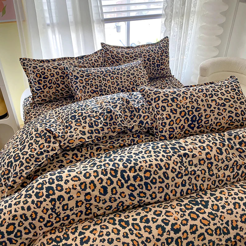housse de couette fille motif léopard, vue de face